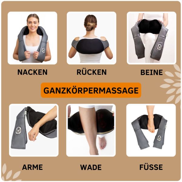 Bild zeigt eine Massage di nacken, beine, arme, wade und fusse